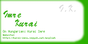 imre kurai business card